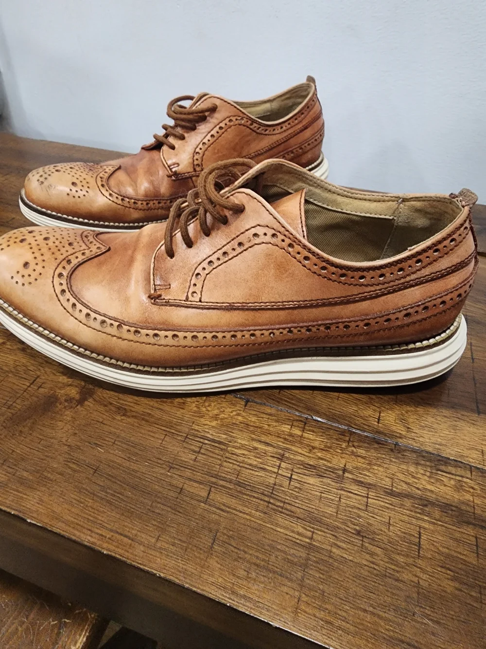 Cole Haan OriginalGrand Wingtip Oxford Shoes Mens Size 9 M Brown Leather C21133